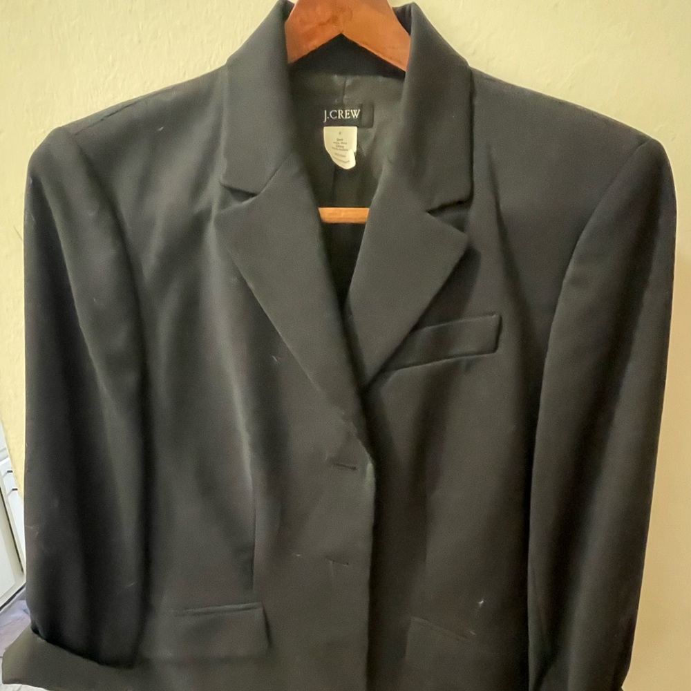 J.Crew Elegant Black Wool Blazer